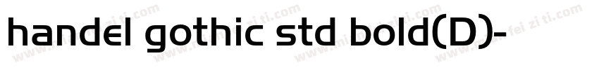 handel gothic std bold(D)字体转换